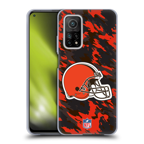 NFL Cleveland Browns Logo Camou Soft Gel Case for Xiaomi Mi 10T 5G