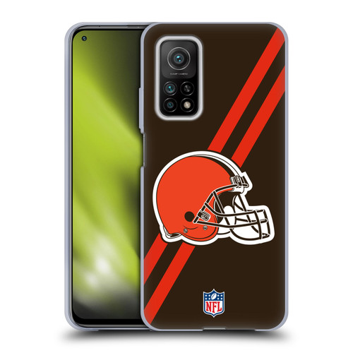 NFL Cleveland Browns Logo Stripes Soft Gel Case for Xiaomi Mi 10T 5G