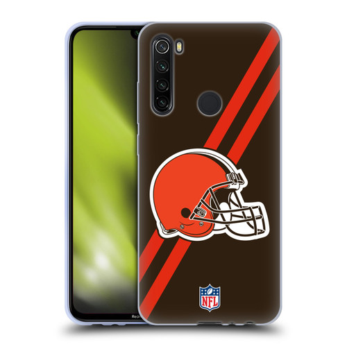NFL Cleveland Browns Logo Stripes Soft Gel Case for Xiaomi Redmi Note 8T