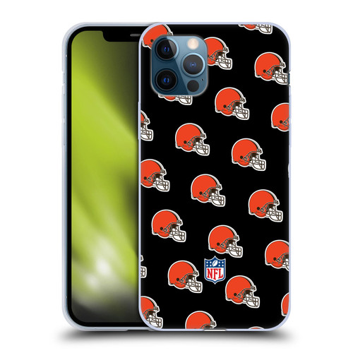 NFL Cleveland Browns Artwork Patterns Soft Gel Case for Apple iPhone 12 / iPhone 12 Pro
