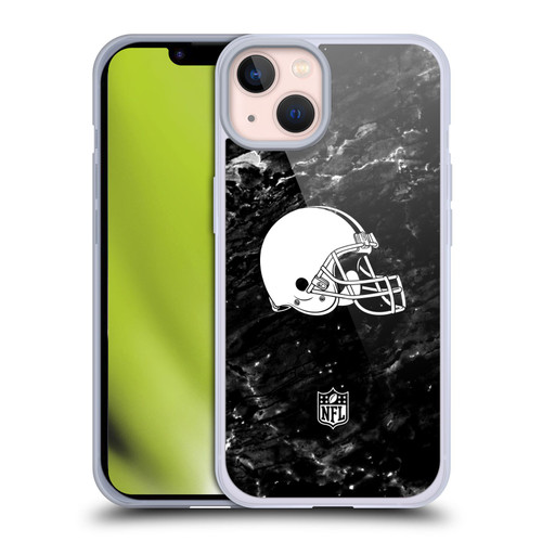 NFL Cleveland Browns Artwork Marble Soft Gel Case for Apple iPhone 13