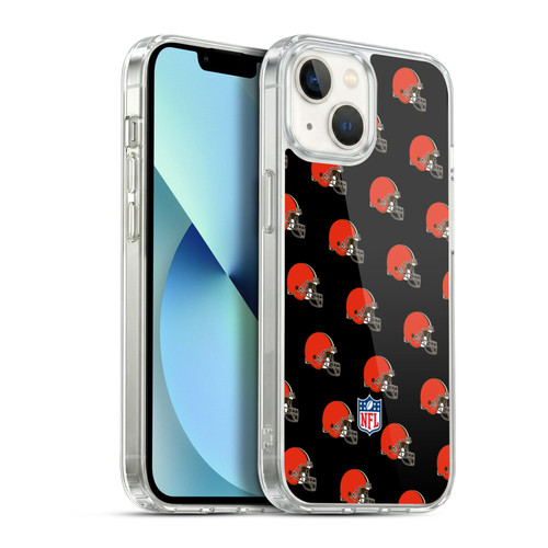 NFL Cleveland Browns Artwork Patterns Soft Gel Case for Apple iPhone 13