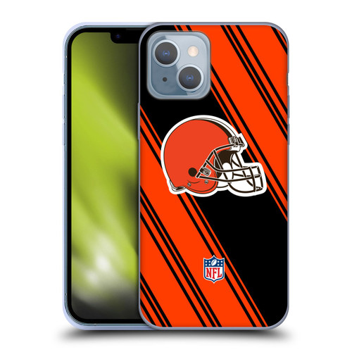 NFL Cleveland Browns Artwork Stripes Soft Gel Case for Apple iPhone 14