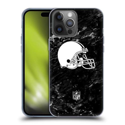 NFL Cleveland Browns Artwork Marble Soft Gel Case for Apple iPhone 14 Pro Max