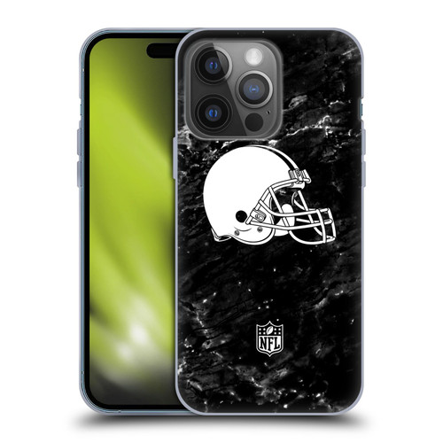 NFL Cleveland Browns Artwork Marble Soft Gel Case for Apple iPhone 14 Pro