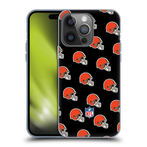 NFL Cleveland Browns Artwork Patterns Soft Gel Case for Apple iPhone 14 Pro
