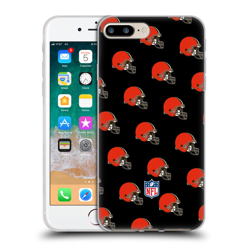 NFL Cleveland Browns Artwork Patterns Soft Gel Case for Apple iPhone 7 Plus / iPhone 8 Plus