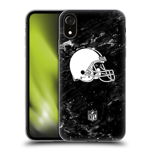 NFL Cleveland Browns Artwork Marble Soft Gel Case for Apple iPhone XR