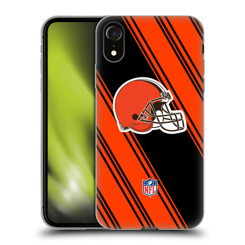 NFL Cleveland Browns Artwork Stripes Soft Gel Case for Apple iPhone XR