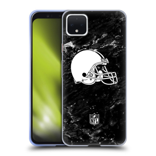 NFL Cleveland Browns Artwork Marble Soft Gel Case for Google Pixel 4 XL