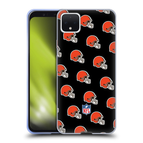 NFL Cleveland Browns Artwork Patterns Soft Gel Case for Google Pixel 4 XL