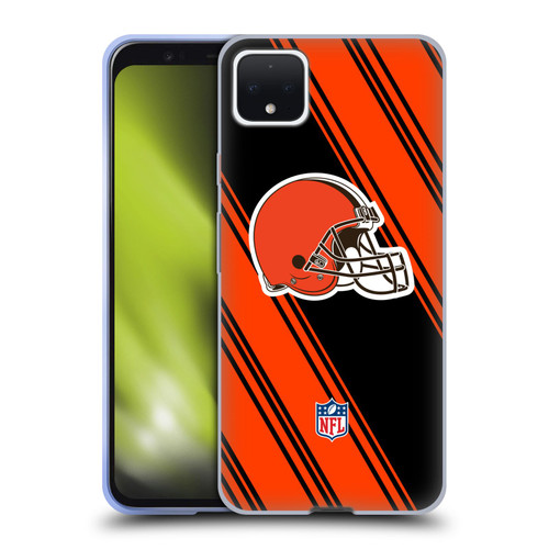 NFL Cleveland Browns Artwork Stripes Soft Gel Case for Google Pixel 4 XL