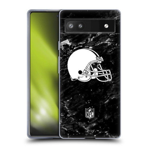 NFL Cleveland Browns Artwork Marble Soft Gel Case for Google Pixel 6a