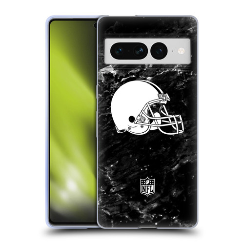 NFL Cleveland Browns Artwork Marble Soft Gel Case for Google Pixel 7 Pro