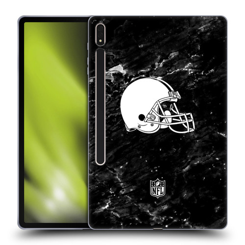 NFL Cleveland Browns Artwork Marble Soft Gel Case for Samsung Galaxy Tab S8 Plus
