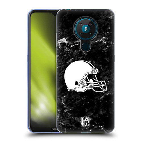 NFL Cleveland Browns Artwork Marble Soft Gel Case for Nokia 5.3