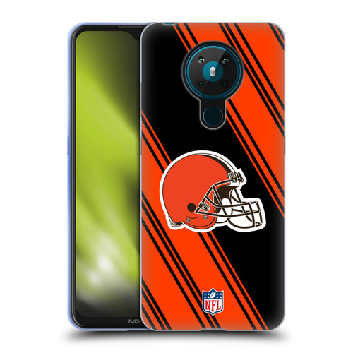 NFL Cleveland Browns Artwork Stripes Soft Gel Case for Nokia 5.3