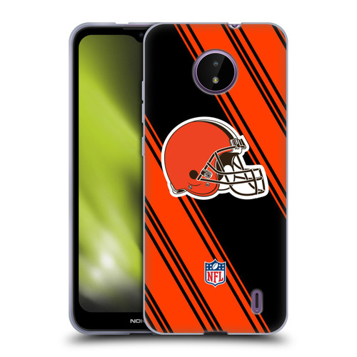 NFL Cleveland Browns Artwork Stripes Soft Gel Case for Nokia C10 / C20