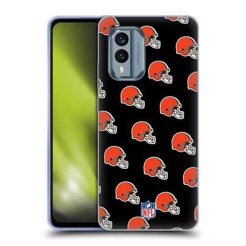 NFL Cleveland Browns Artwork Patterns Soft Gel Case for Nokia X30