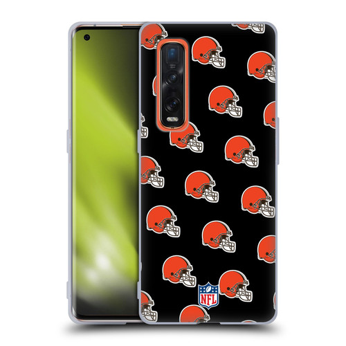 NFL Cleveland Browns Artwork Patterns Soft Gel Case for OPPO Find X2 Pro 5G