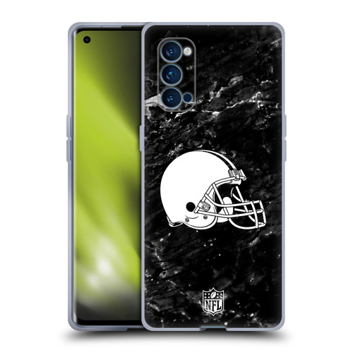 NFL Cleveland Browns Artwork Marble Soft Gel Case for OPPO Reno 4 Pro 5G