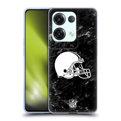 NFL Cleveland Browns Artwork Marble Soft Gel Case for OPPO Reno8 Pro