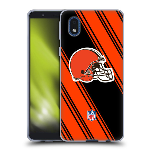 NFL Cleveland Browns Artwork Stripes Soft Gel Case for Samsung Galaxy A01 Core (2020)