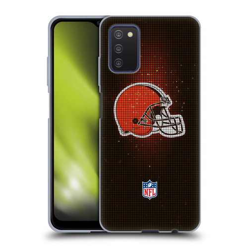 NFL Cleveland Browns Artwork LED Soft Gel Case for Samsung Galaxy A03s (2021)