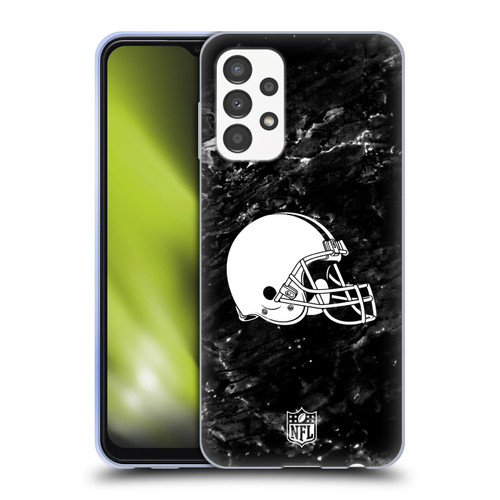 NFL Cleveland Browns Artwork Marble Soft Gel Case for Samsung Galaxy A13 (2022)