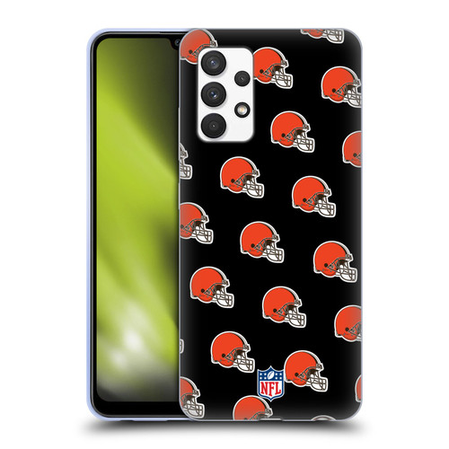 NFL Cleveland Browns Artwork Patterns Soft Gel Case for Samsung Galaxy A32 (2021)