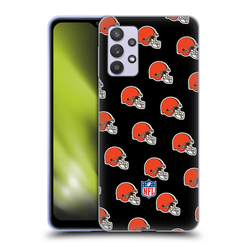 NFL Cleveland Browns Artwork Patterns Soft Gel Case for Samsung Galaxy A32 5G / M32 5G (2021)