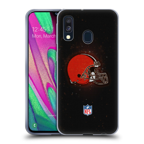 NFL Cleveland Browns Artwork LED Soft Gel Case for Samsung Galaxy A40 (2019)
