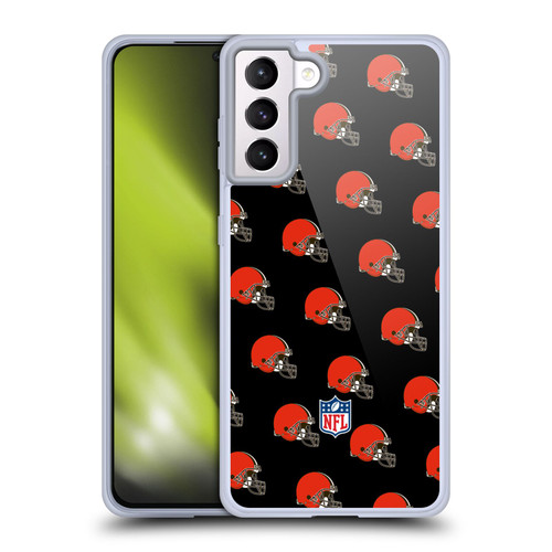 NFL Cleveland Browns Artwork Patterns Soft Gel Case for Samsung Galaxy S21+ 5G