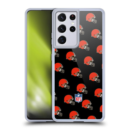 NFL Cleveland Browns Artwork Patterns Soft Gel Case for Samsung Galaxy S21 Ultra 5G