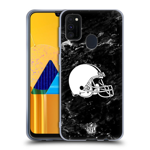 NFL Cleveland Browns Artwork Marble Soft Gel Case for Samsung Galaxy M30s (2019)/M21 (2020)