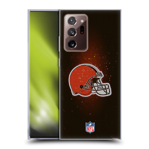 NFL Cleveland Browns Artwork LED Soft Gel Case for Samsung Galaxy Note20 Ultra / 5G