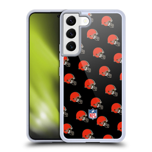 NFL Cleveland Browns Artwork Patterns Soft Gel Case for Samsung Galaxy S22 5G
