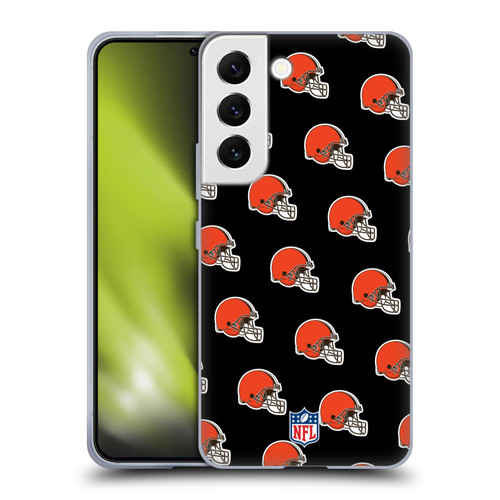 NFL Cleveland Browns Artwork Patterns Soft Gel Case for Samsung Galaxy S22 5G