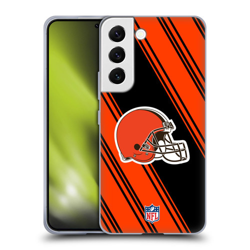 NFL Cleveland Browns Artwork Stripes Soft Gel Case for Samsung Galaxy S22 5G