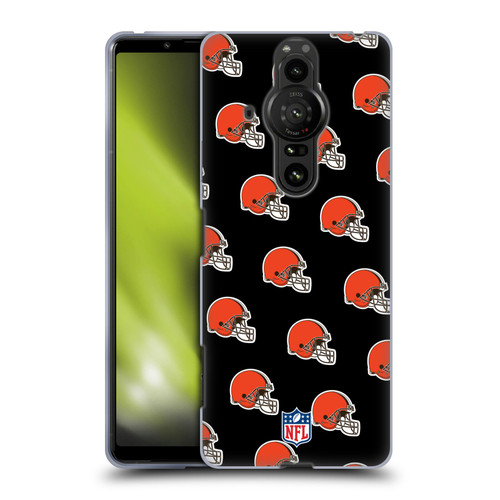 NFL Cleveland Browns Artwork Patterns Soft Gel Case for Sony Xperia Pro-I