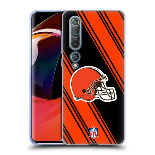 NFL Cleveland Browns Artwork Stripes Soft Gel Case for Xiaomi Mi 10 5G / Mi 10 Pro 5G