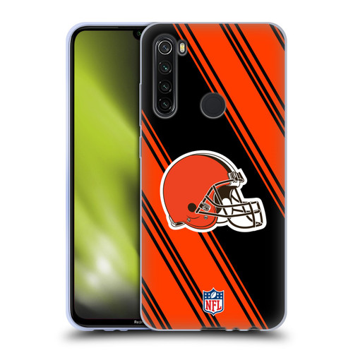 NFL Cleveland Browns Artwork Stripes Soft Gel Case for Xiaomi Redmi Note 8T