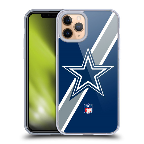 NFL Dallas Cowboys Logo Stripes Soft Gel Case for Apple iPhone 11 Pro
