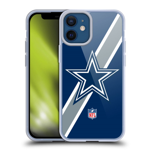 NFL Dallas Cowboys Logo Stripes Soft Gel Case for Apple iPhone 12 Mini