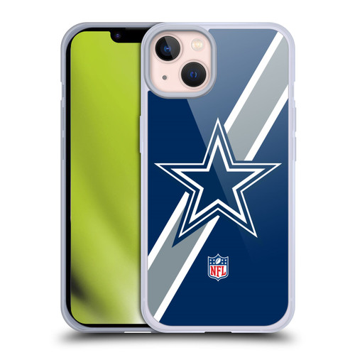 NFL Dallas Cowboys Logo Stripes Soft Gel Case for Apple iPhone 13