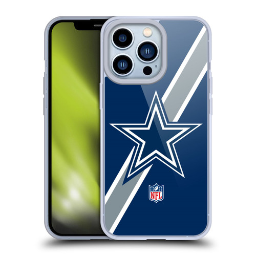 NFL Dallas Cowboys Logo Stripes Soft Gel Case for Apple iPhone 13 Pro