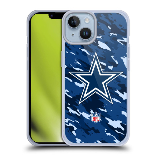 NFL Dallas Cowboys Logo Camou Soft Gel Case for Apple iPhone 14