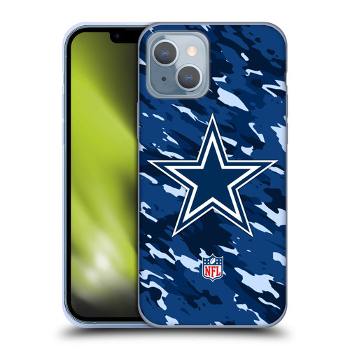 NFL Dallas Cowboys Logo Camou Soft Gel Case for Apple iPhone 14