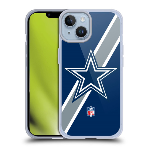NFL Dallas Cowboys Logo Stripes Soft Gel Case for Apple iPhone 14