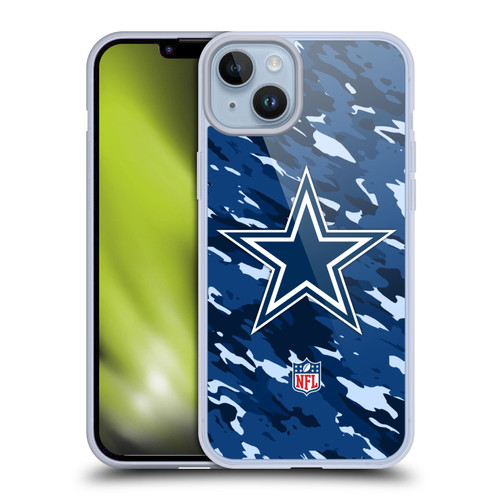 NFL Dallas Cowboys Logo Camou Soft Gel Case for Apple iPhone 14 Plus NFL Dallas Cowboys Logo Camou Soft Gel Case for Apple iPhone 14 Plus